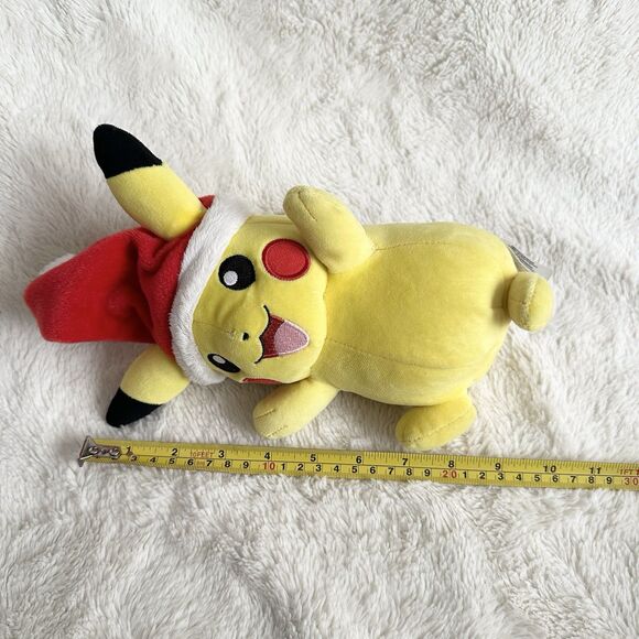 WCT Pokemon Pikachu 9" Stuffed Plush Santa Hat Holiday Christmas Toy - Picture 5 of 5